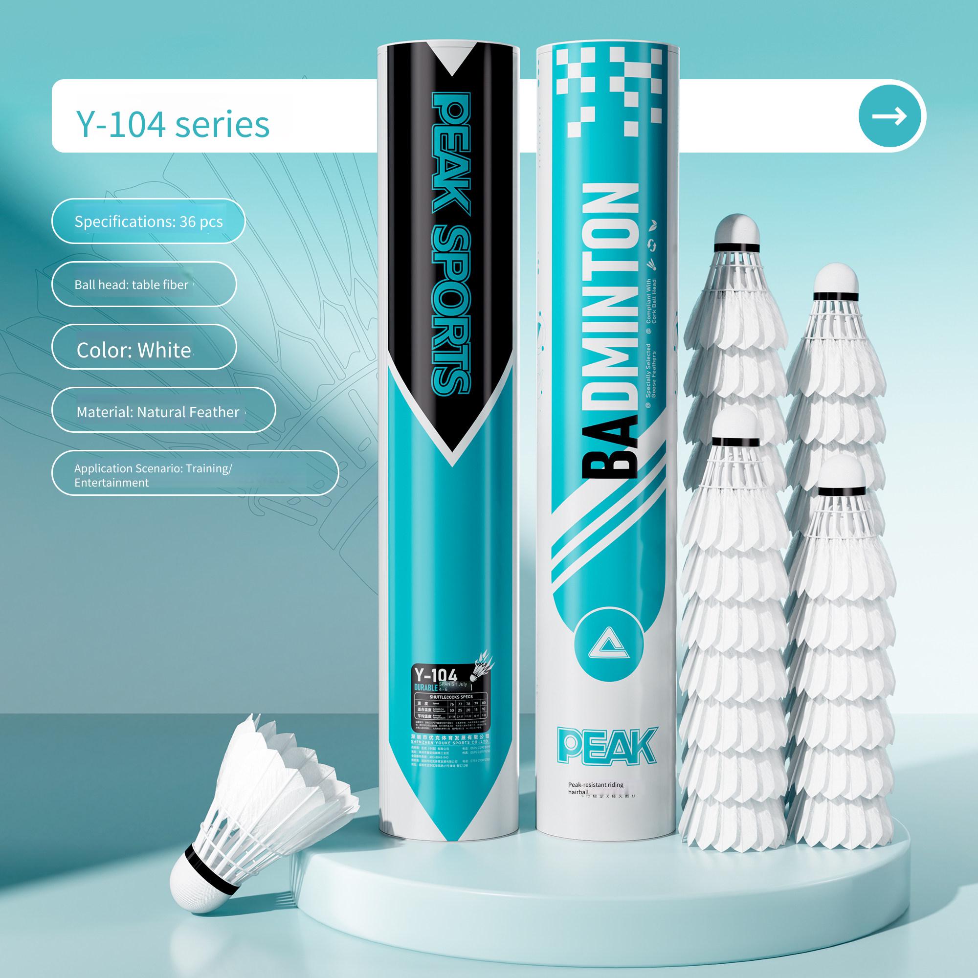 Feather Shuttlecock - PEAK Goose Feather Badminton Official Durable