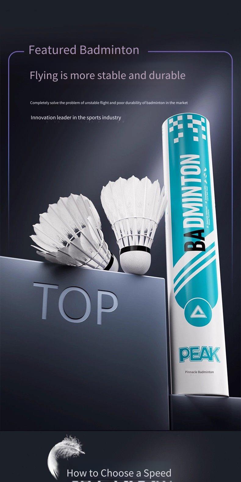 PEAK Goose Feather Badminton O - đánh giá và giá Feather Shuttlecock