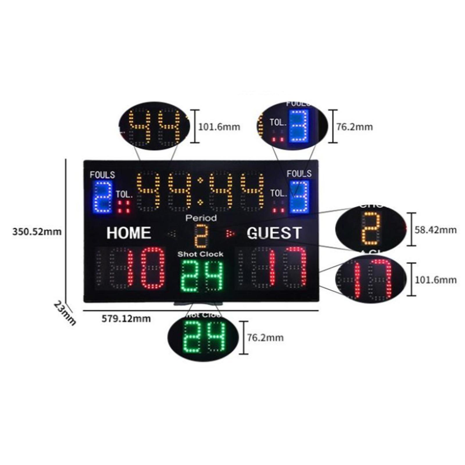Indoor Basketball Scoreboard w - đánh giá và giá Scoreboard Digital